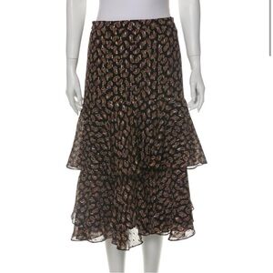 Diane von Furstenberg Paisley Print Midi Length Skirt
